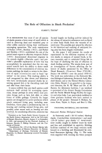 The Role of Olfaction in Shark Predationl