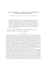 Wasserstein Distance W2, Or to the Kantorovich-Wasserstein Distance W1, with Explicit Constants of Equivalence