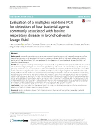 Evaluation of a Multiplex Real-Time PCR for Detection of Four Bacterial