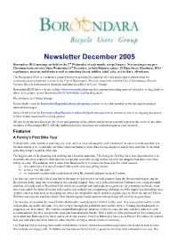 Newsletter December 2005 Boroondara BUG Meetings Are Held on the 2Nd Wednesday of Each Month, Except January