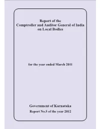 Report of the Comptroller and Auditor General of India on Local Bodies