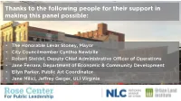 Richmond, Virginia a Shared Vision for Shockoe Bottom Mission: to Encourage and Support Excellence in Land Use Decision Making