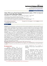 Tissue Microarray Based Immunohistochemical Study Of
