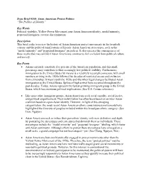 Issue Brief #160: Asian American Protest Politics “The Politics of Identity”