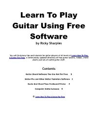 Learn to Play Guitar Using Free Software by Ricky Sharples