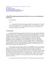 "Ohiolink: Implementing Integrated Library Services Across Institutional Boundaries."