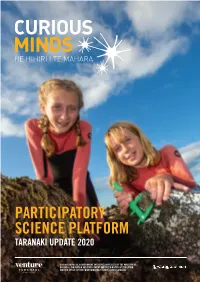 Participatory Science Platform Taranaki Update 2020
