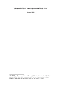 TAP Review of the R-Package Submitted by Chile1