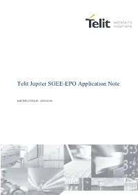 Telit Jupiter SGEE-EPO Application Note