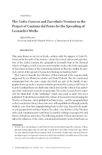 The Codex Corazza and Zaccolini's Treatises in the Project of Cassiano Dal Pozzo for the Spreading of Leonardo's Works