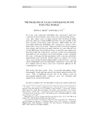 The Problem of False Confessions in the Post-Dna World*