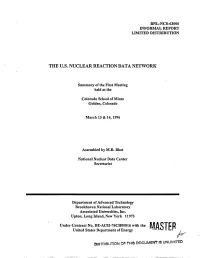The U.S. Nuclear Reaction Data Network