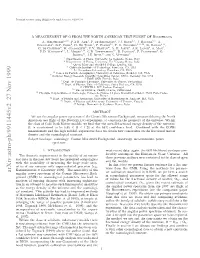 A Measurement of Omega from the North American Test Flight Of