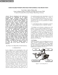 A Robot-Based Winding-Process for Flexible Coil Production