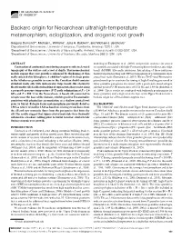 Backarc Origin for Neoarchean Ultrahigh-Temperature Metamorphism, Eclogitization, and Orogenic Root Growth
