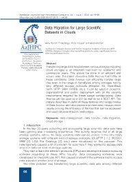 Data Migration for Large Scientific Datasets in Clouds