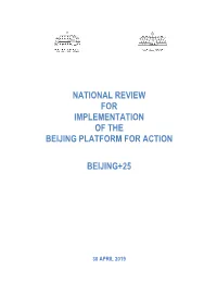 National Review for Implementation of the Beijing Platform for Action