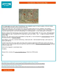 Scandinavia - First Known Map