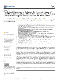 The Role of Prevention in Reducing the Economic Impact of ME/CFS in Europe: a Report from the Socioeconomics Working Group of Th
