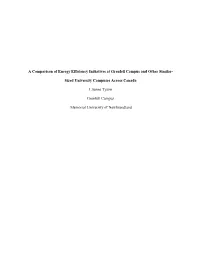 A Comparison of Energy Efficiency Initiatives at Grenfell Campus and Other Similar