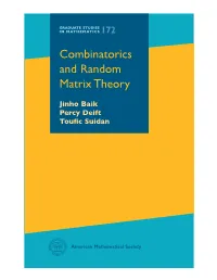 Combinatorics and Random Matrix Theory
