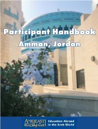 Participant Handbook Amman, Jordan