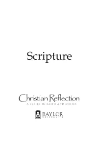 Scripture GENERAL EDITOR Robert B