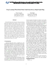Deep Learning Whole Body Point Cloud Scans from a Single Depth Map