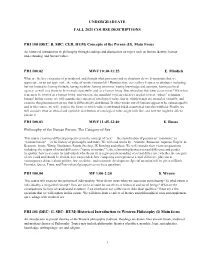 Fall 2021 Course Descriptions