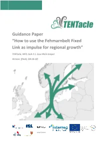 How to Use the Fehmarnbelt Fixed Link As Impulse for Regional Growth”