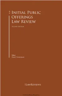 Initial Public Offerings Law Review