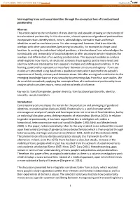 Interrogating Trans and Sexual Identities Through the Conceptual Lens of Translocational Positionality