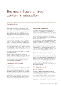 The New Miracle of ‘Free’ Content in Education