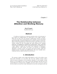 The Relationship Between Attention and Working Memory
