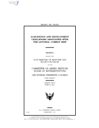 Acquisition and Development Challenges Associated with the Littoral Combat Ship