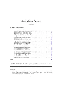 Simpintlists Package