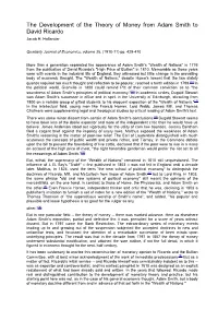 The Development of the Theory of Money from Adam Smith to David Ricardo Jacob H