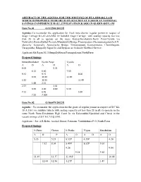 Abstract of the Agenda for the Meeting of Rta
