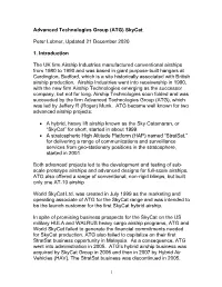 Advanced Technologies Group (ATG) Skycat Peter Lobner, Updated 21 December 2020 1. Introduction the UK Firm Airship Industries M