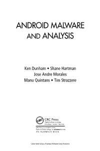 Android Malware and Analysis