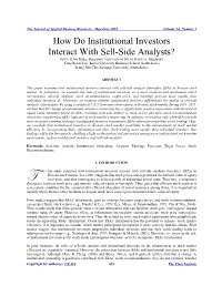 How Do Institutional Investors Interact with Sell-Side Analysts?