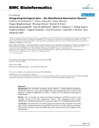 Integrating Biological Data–The Distributed Annotation System