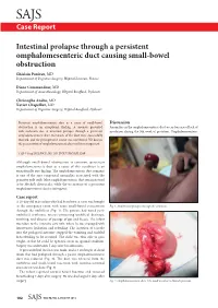 Intestinal Prolapse Through a Persistent Omphalomesenteric Duct