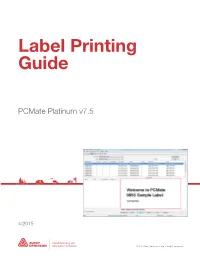 Label Printing Guide