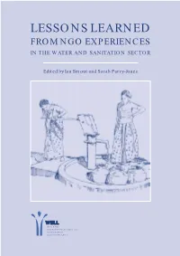 Lessons Learned from Ngo Experiences in the Water and Sanitation Sector