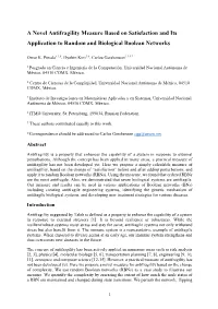 A Novel Antifragility Measure Based on Satisfaction and Its Application to Random and Biological Boolean Networks