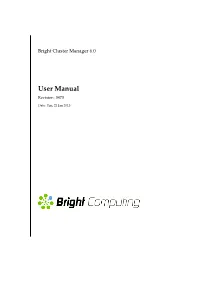 Bright Cluster Manager User Manual