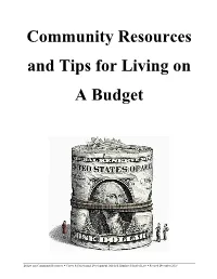 Budget Community Resources Booklet