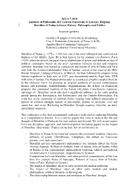 CFP for Conference: “Marsilius of Padua Between