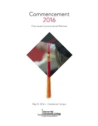 Commencement 2016 Forty-Second Commencement Exercises